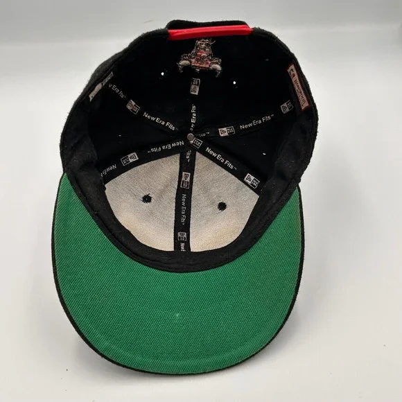 New Era Chicago Bulls Hardwood Classics USA Map Logo Hat Black Red Snapback VTG - Picture 6 of 8